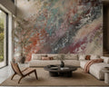 Open Heart Mural – Rust by De-Anne Strange, wallpaper mural styled on a feature wall