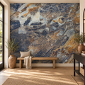 Oxide Stone, peel and stick wallpaper styled on a feature wall