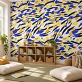 Painted Foliage peel and stick wallpaper styled on a feature wall