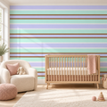 Pastel Drift peel and stick wallpaper styled on a feature wall