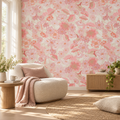 Petal Meadow, peel and stick wallpaper styled on a feature wall