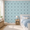 Ribbon Lattice peel and stick wallpaper styled on a feature wall