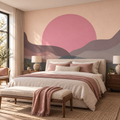 Rose Valley, wallpaper mural styled on a feature wall