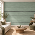 Sage Currents, peel and stick wallpaper styled on a feature wall