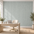 Sage Strie, peel and stick wallpaper styled on a feature wall