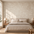 Sand Plaster, peel and stick wallpaper styled on a feature wall