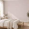 Sandy Whisper, peel and stick wallpaper styled on a feature wall