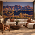 Desert Majesty peel and stick wallpaper mural styled on a feature wall