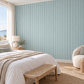 Seafoam Panels, peel and stick wallpaper styled on a feature wall
