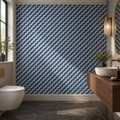 Serpent Lattice, peel and stick wallpaper styled on a feature wall