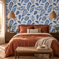 Coastal Impressions peel and stick wallpaper styled on a feature wall