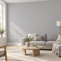 Silver Linen, peel and stick wallpaper styled on a feature wall