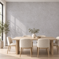 Silver Plaster, peel and stick wallpaper styled on a feature wall
