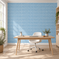 Sky Dashes, peel and stick wallpaper styled on a feature wall