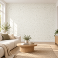 Speckled Linen, peel and stick wallpaper styled on a feature wall