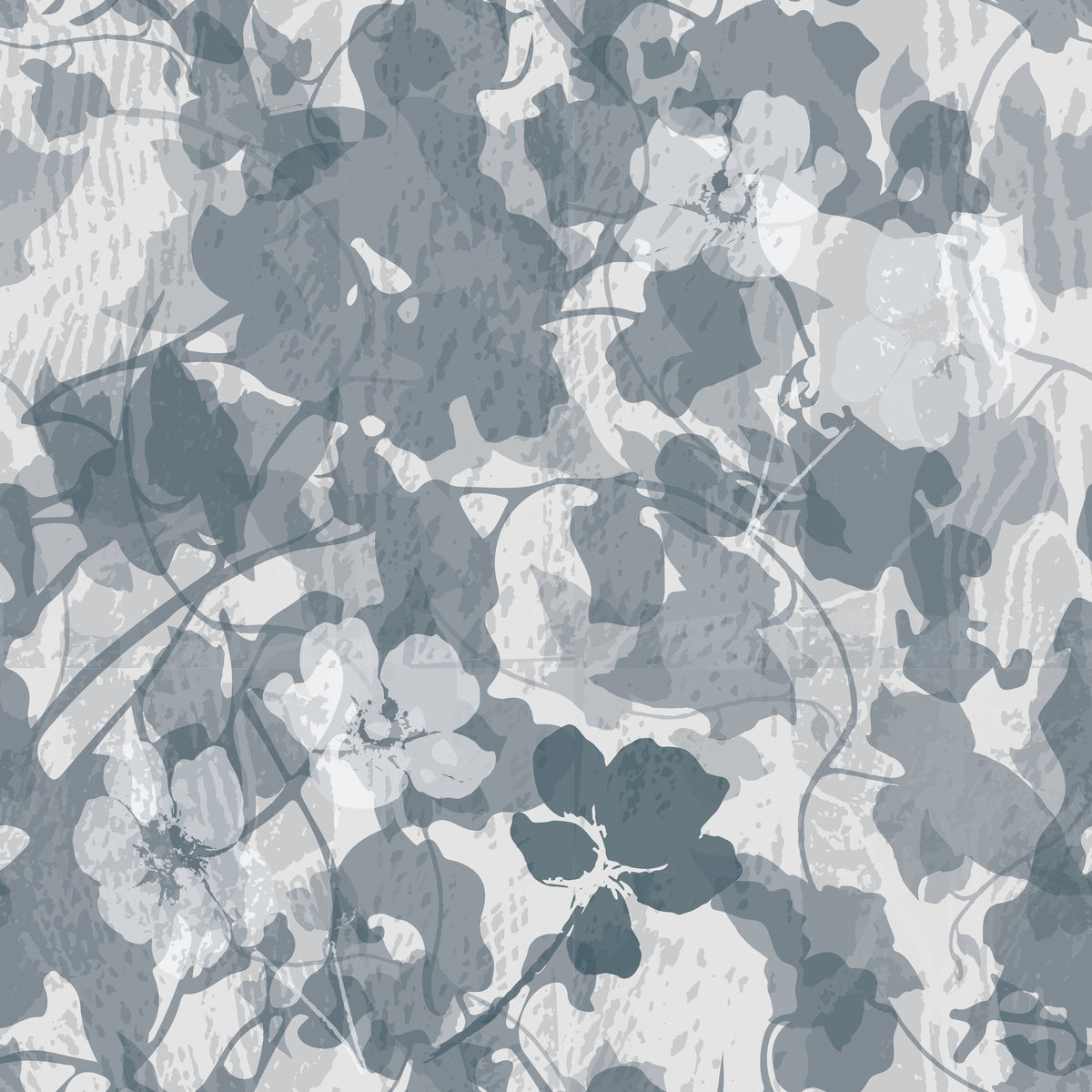 Teal Vines by De-Anne Strange, peel and stick wallpaper