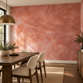 Terracotta Patina, peel and stick wallpaper styled on a feature wall