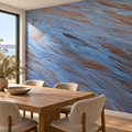 Tidal Stone, peel and stick wallpaper styled on a feature wall
