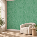 Topographic Calm, peel and stick wallpaper styled on a feature wall