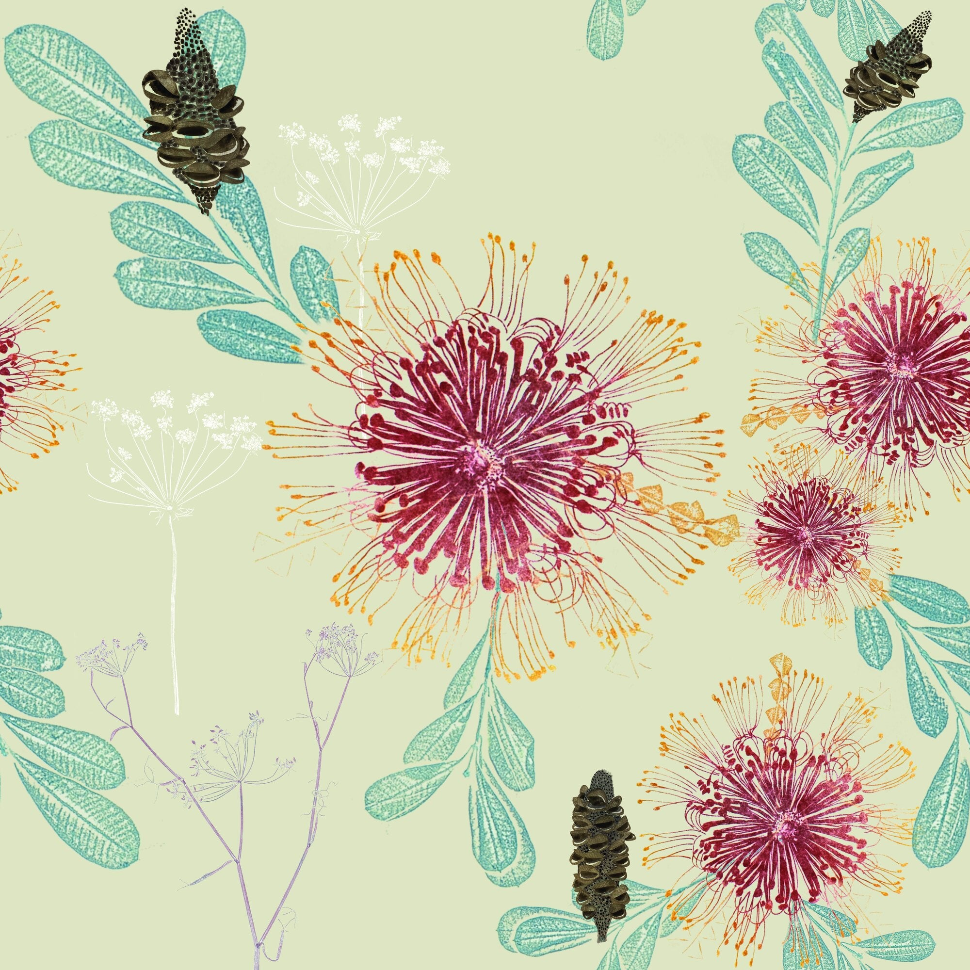 Vintage Banksias by Trudy Rice — Cream