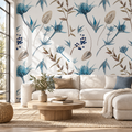 Wild Botanica, peel and stick wallpaper styled on a feature wall