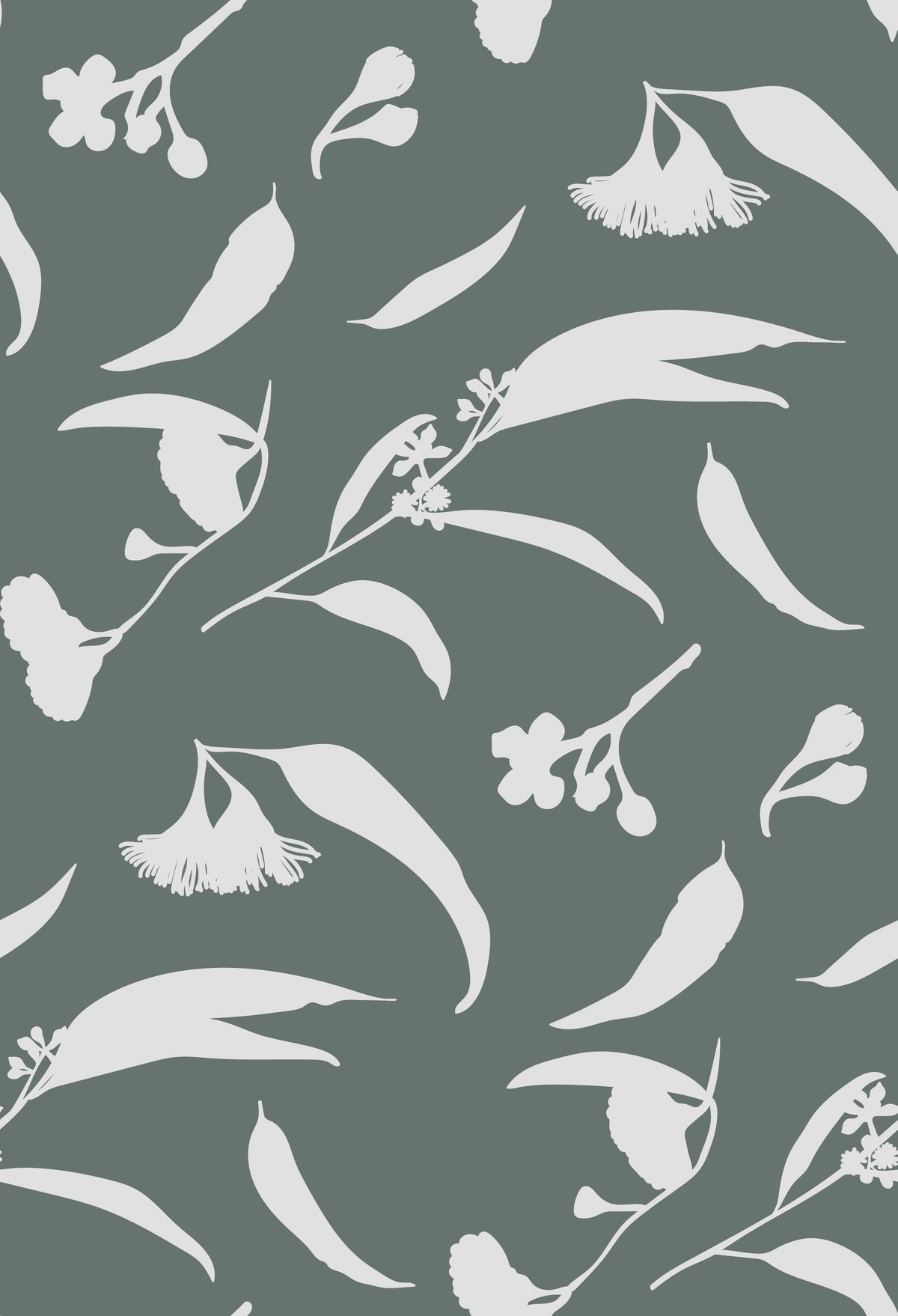 Wild Confetti in Sage by Charlotte Brandis, peel and stick wallpaper