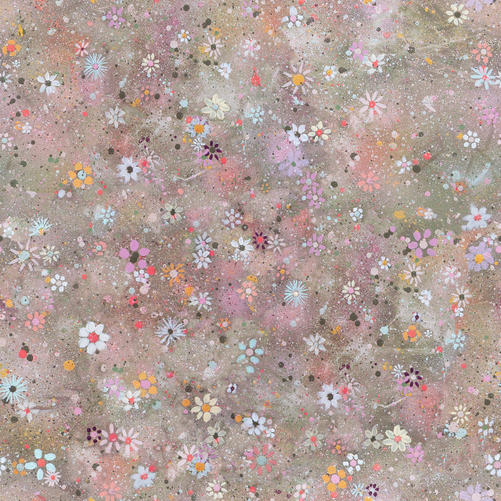 Wildflowers in Blush by De-Anne Strange, peel and stick wallpaper